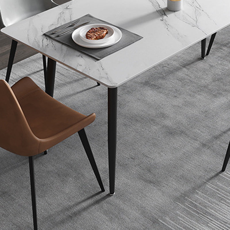 Industrial Dining Room Dinner Table Rectangle 4 Legs Dining Table