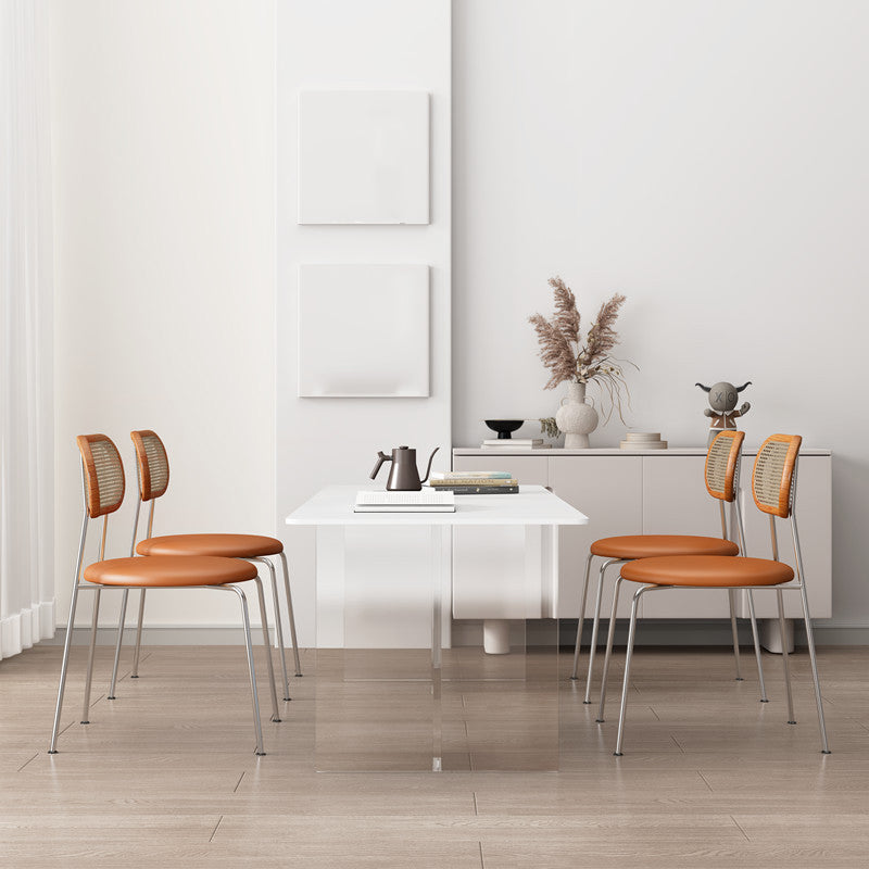 Contemporary Kitchen Dinner Table Stone Rectangle Dining Table