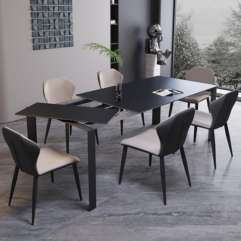 Industrial Kitchen Dinner Table Rectangle 4 Legs Dining Table