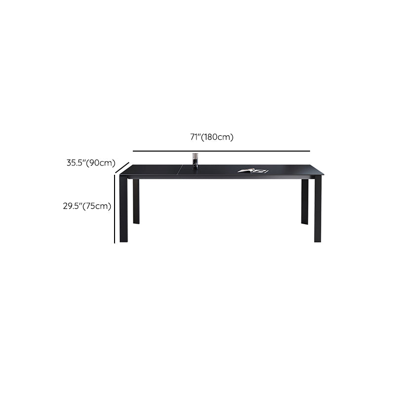Industrial Kitchen Dinner Table Rectangle 4 Legs Dining Table