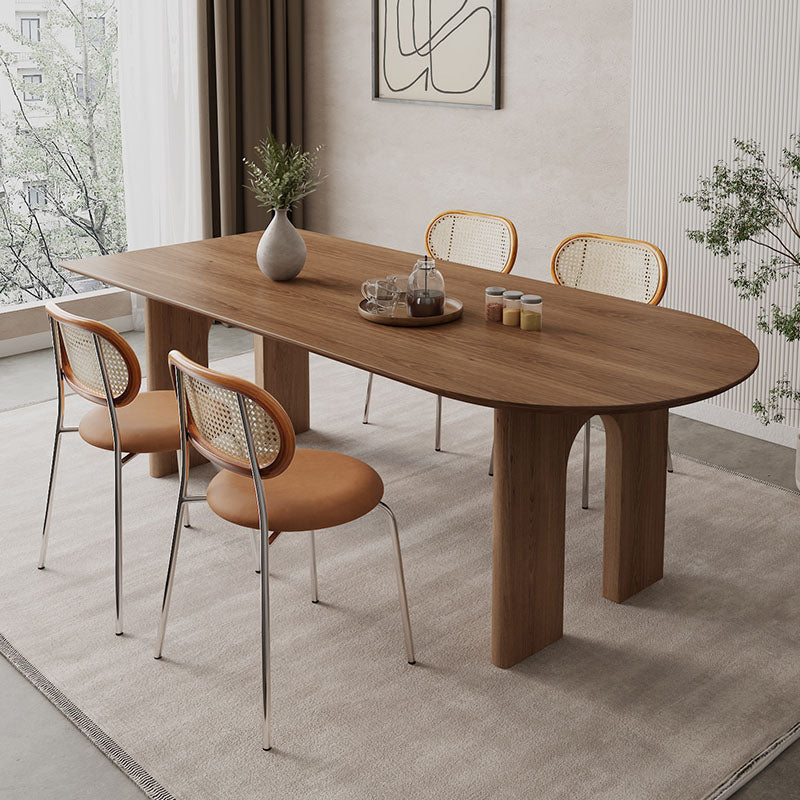 Modern Style Dining Table Solid Wood 4 Legs Dinner Table for Dining Room