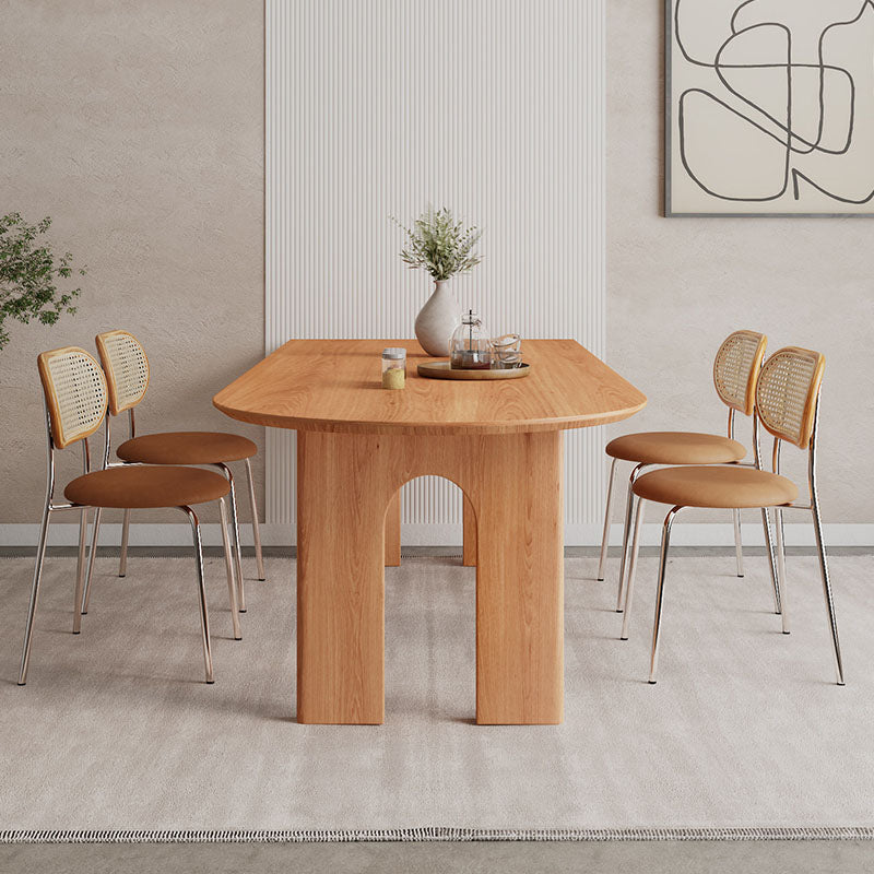 Modern Style Dining Table Solid Wood 4 Legs Dinner Table for Dining Room