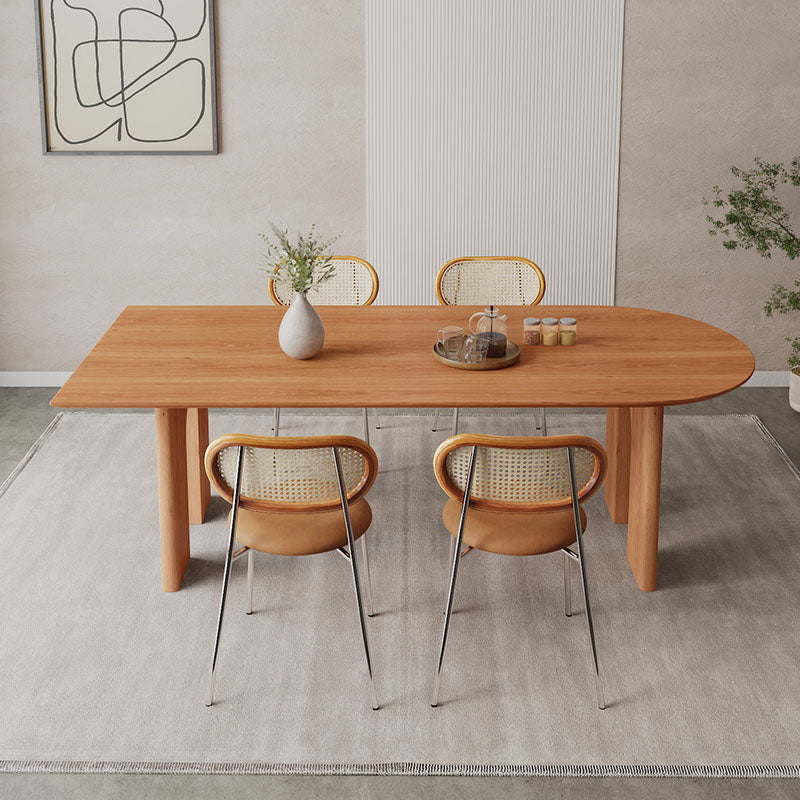 Modern Style Dining Table Solid Wood 4 Legs Dinner Table for Dining Room