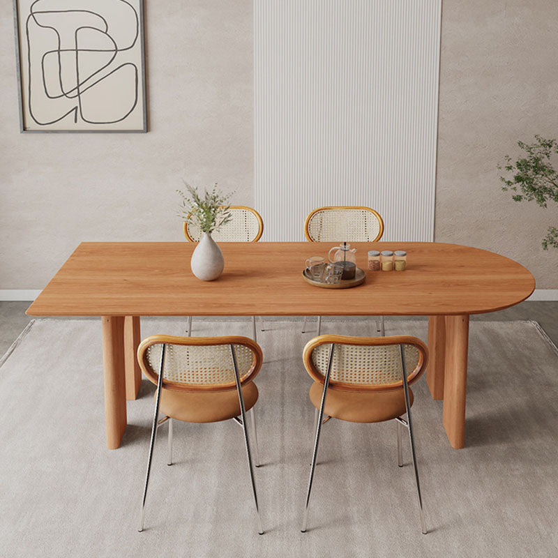 Modern Style Dining Table Solid Wood 4 Legs Dinner Table for Dining Room