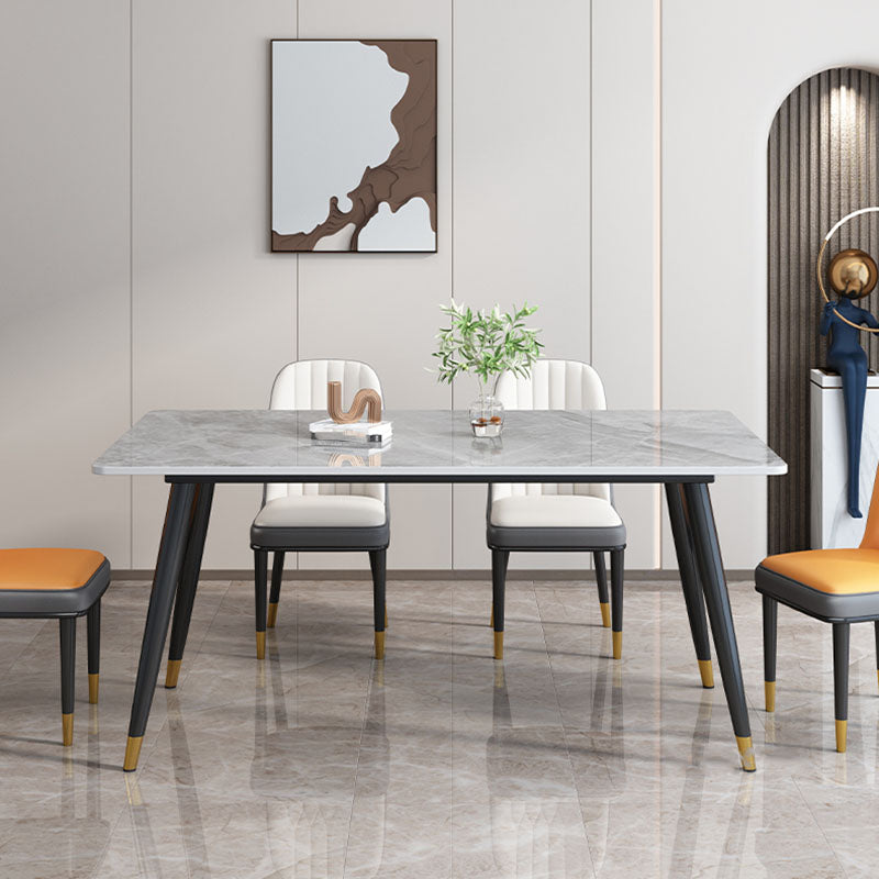 Modern Dining Table Rectangle Sintered Stone Dinner Table for Dining Room
