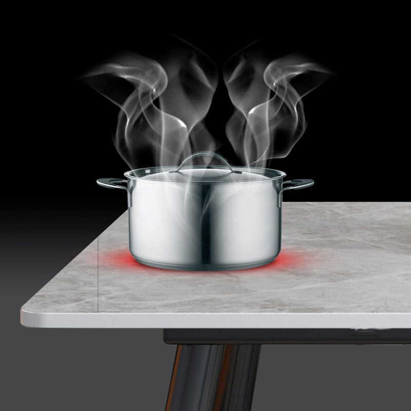 Modern Dining Table Rectangle Sintered Stone Dinner Table for Dining Room