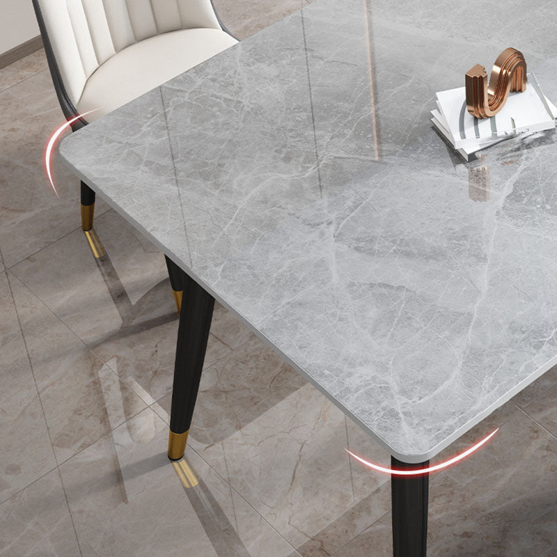 Modern Dining Table Rectangle Sintered Stone Dinner Table for Dining Room