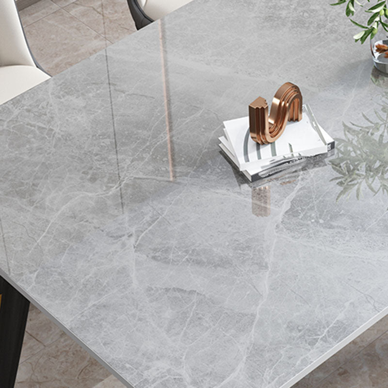 Modern Dining Table Rectangle Sintered Stone Dinner Table for Dining Room