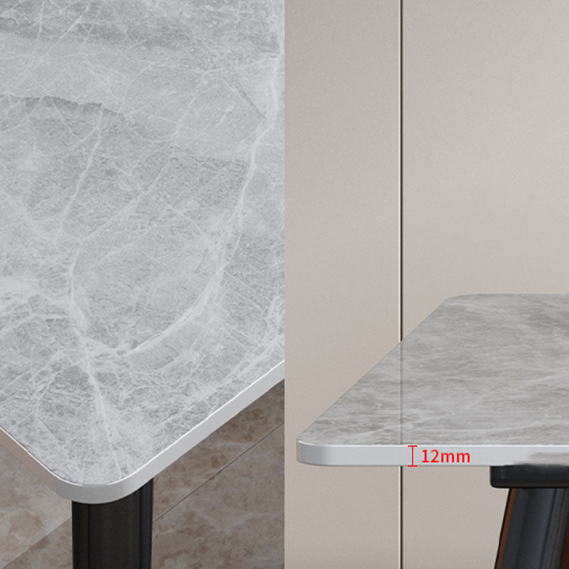 Modern Dining Table Rectangle Sintered Stone Dinner Table for Dining Room