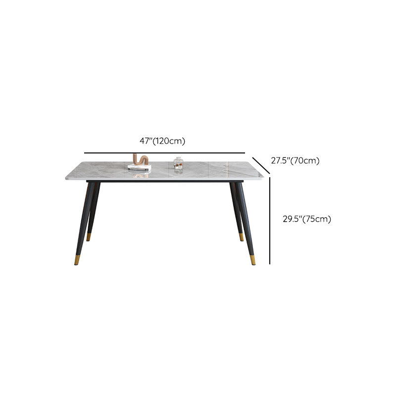 Modern Dining Table Rectangle Sintered Stone Dinner Table for Dining Room
