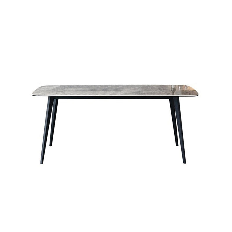 Sintered Stone Dining Table Rectangle 4 Legs Dinner Table for Dining Room
