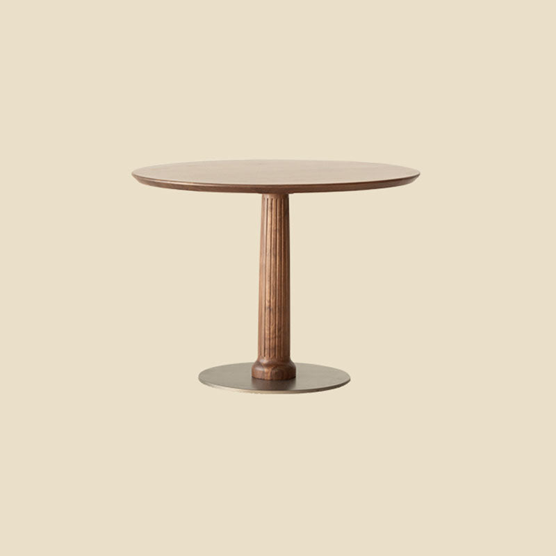 Modern Round Dining Table Wooden Base Dinner Table for Dining Room