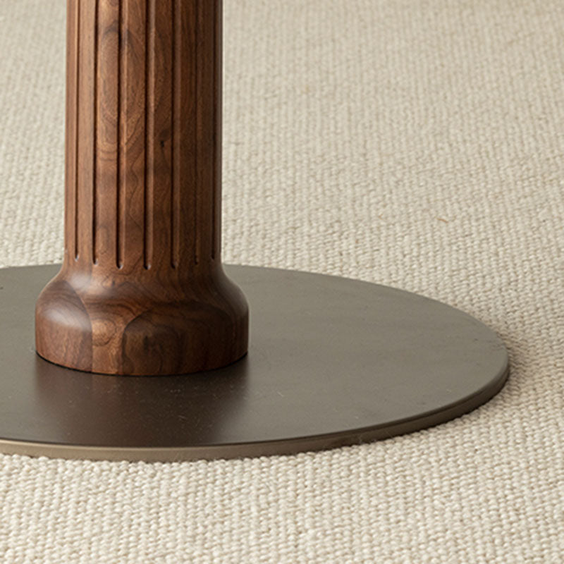 Modern Round Dining Table Wooden Base Dinner Table for Dining Room