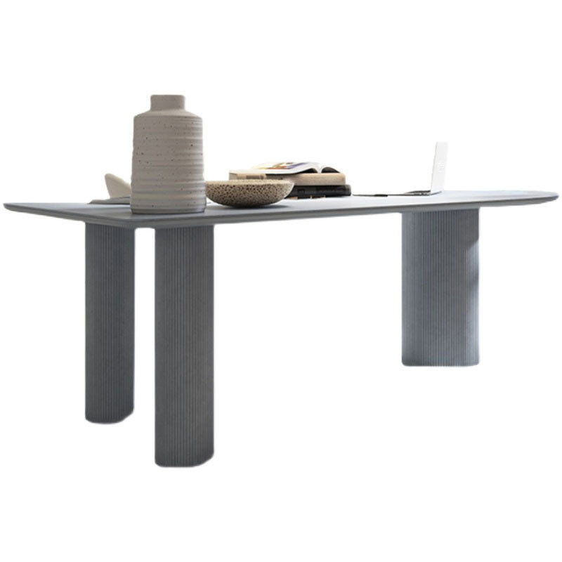 Modern Blue Dining Table Solid Wood Dinner Table for Dining Room