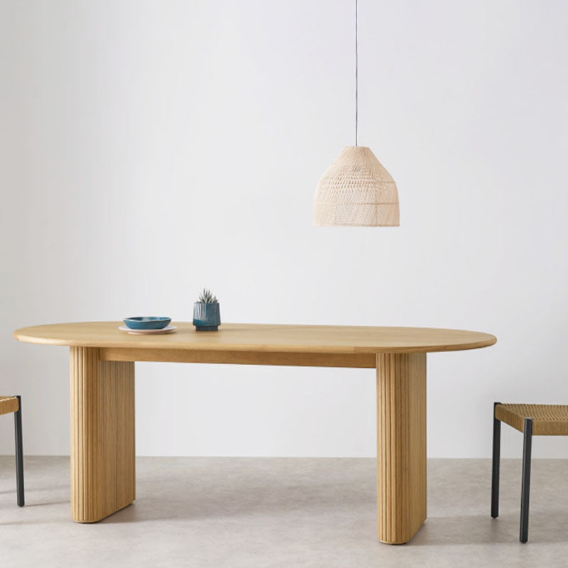 Oval Modern Dining Table Solid Wood Dinner Table for Dining Room