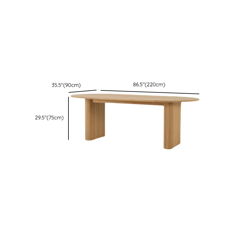 Oval Modern Dining Table Solid Wood Dinner Table for Dining Room