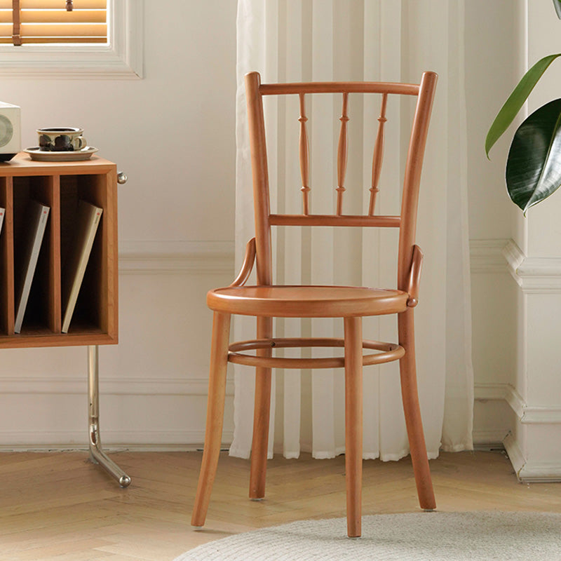 Modern Slat Back Side Chair Solid Wood Indoor Dining Chair for Living Room