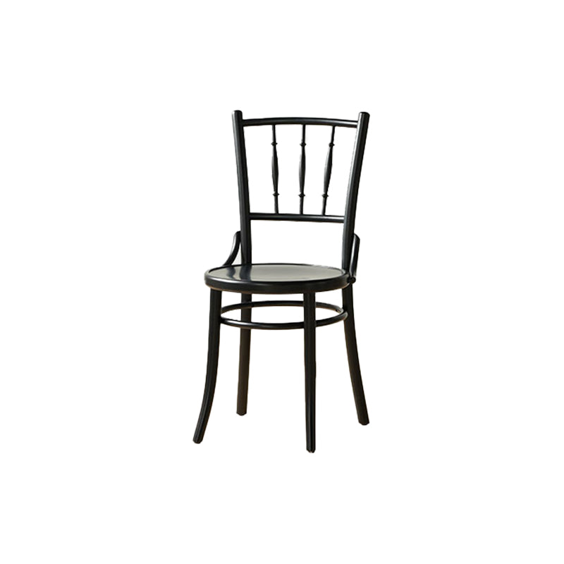 Modern Slat Back Side Chair Solid Wood Indoor Dining Chair for Living Room