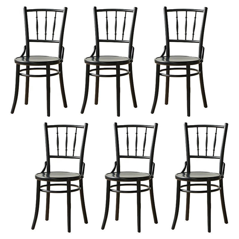 Modern Slat Back Side Chair Solid Wood Indoor Dining Chair for Living Room