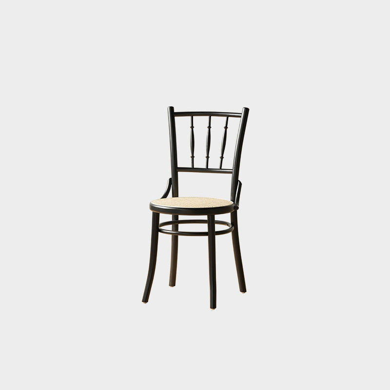 Modern Slat Back Side Chair Solid Wood Indoor Dining Chair for Living Room