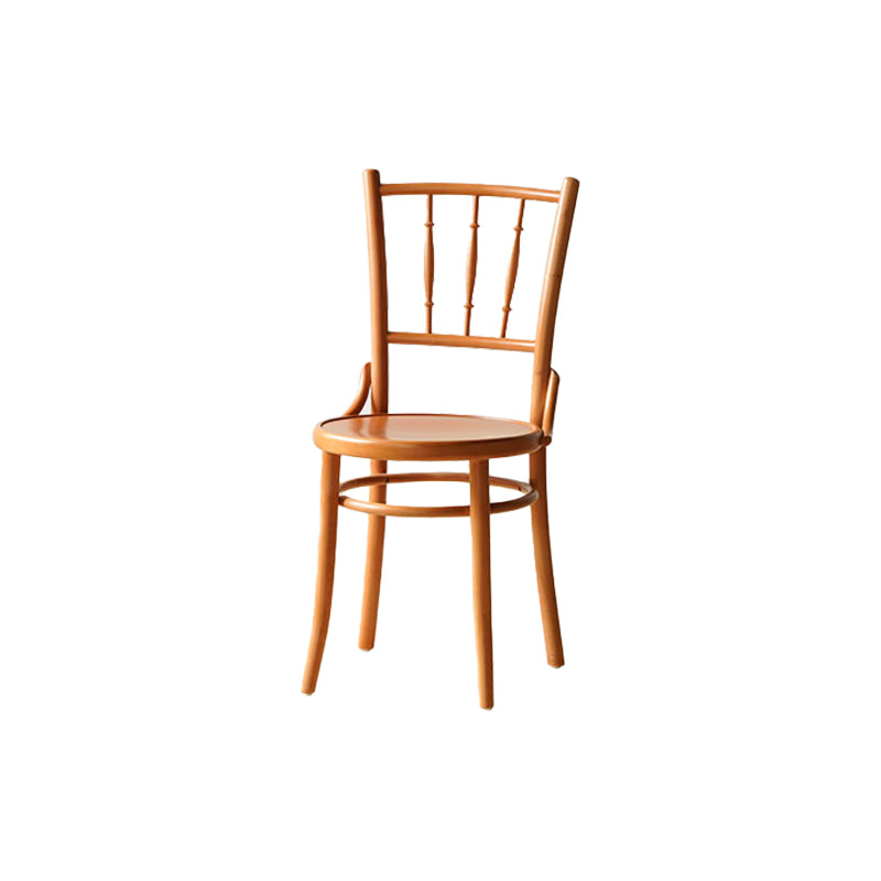 Modern Slat Back Side Chair Solid Wood Indoor Dining Chair for Living Room