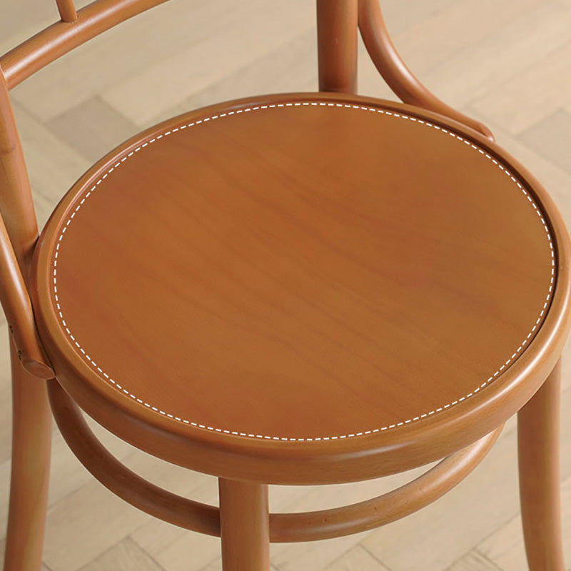 Modern Slat Back Side Chair Solid Wood Indoor Dining Chair for Living Room