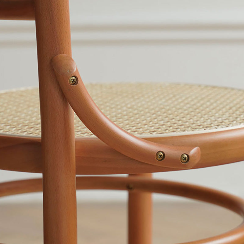 Modern Slat Back Side Chair Solid Wood Indoor Dining Chair for Living Room