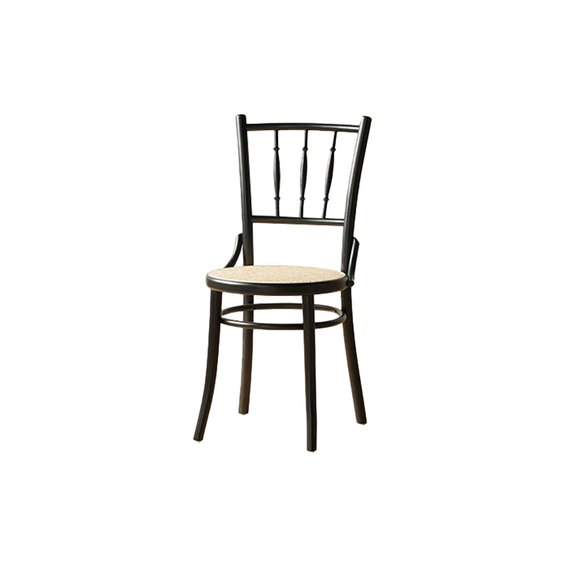 Modern Slat Back Side Chair Solid Wood Indoor Dining Chair for Living Room