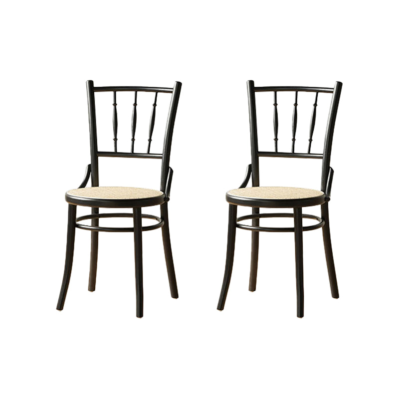 Modern Slat Back Side Chair Solid Wood Indoor Dining Chair for Living Room