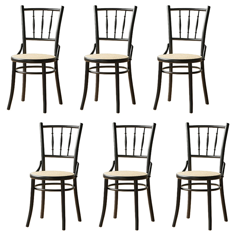 Modern Slat Back Side Chair Solid Wood Indoor Dining Chair for Living Room