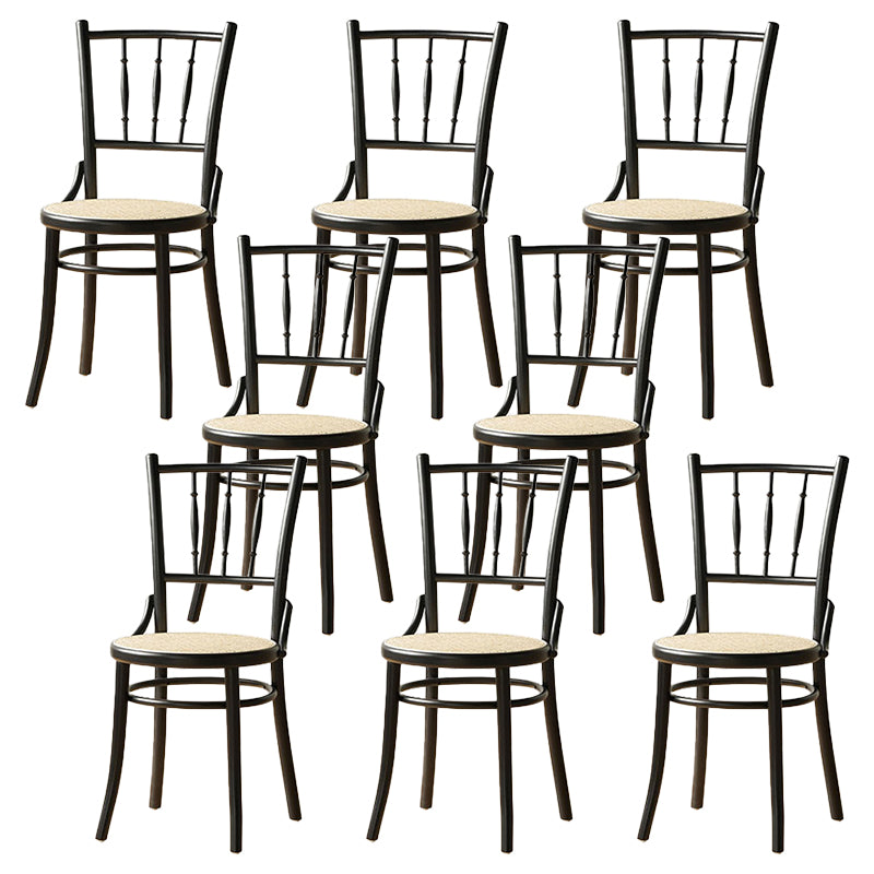 Modern Slat Back Side Chair Solid Wood Indoor Dining Chair for Living Room