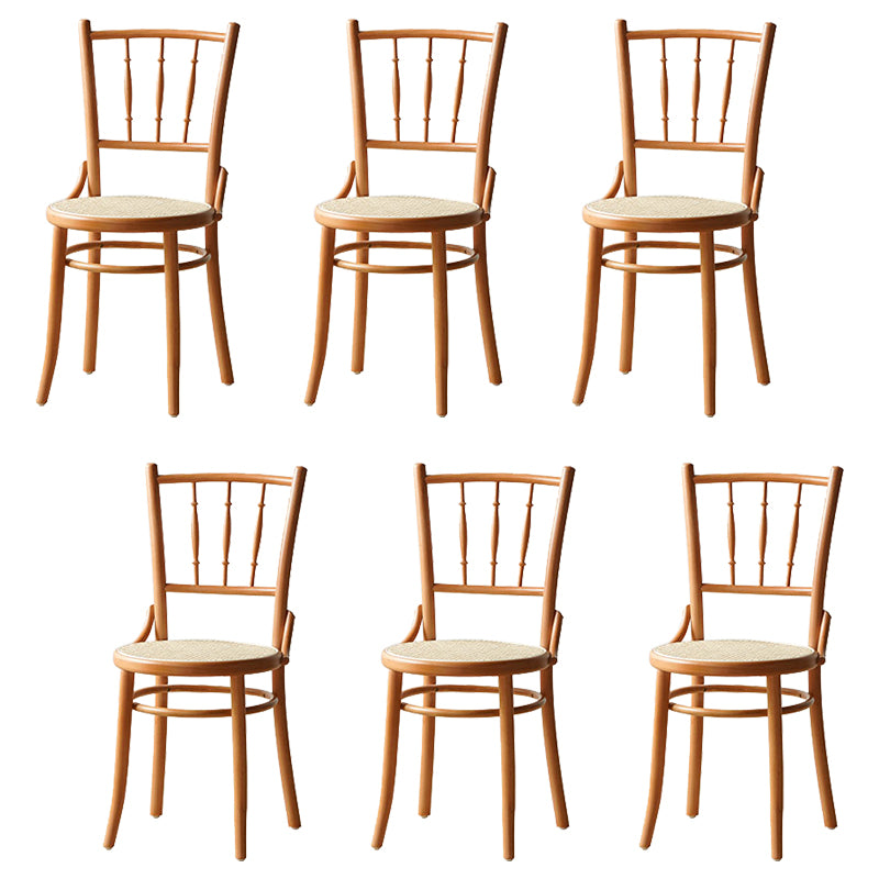 Modern Slat Back Side Chair Solid Wood Indoor Dining Chair for Living Room