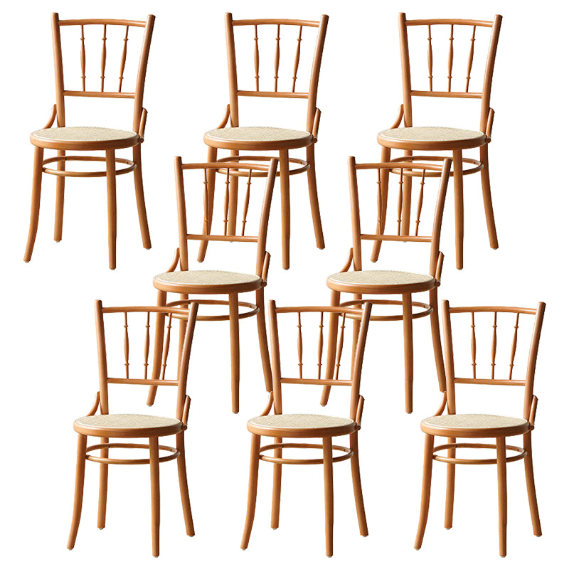 Modern Slat Back Side Chair Solid Wood Indoor Dining Chair for Living Room
