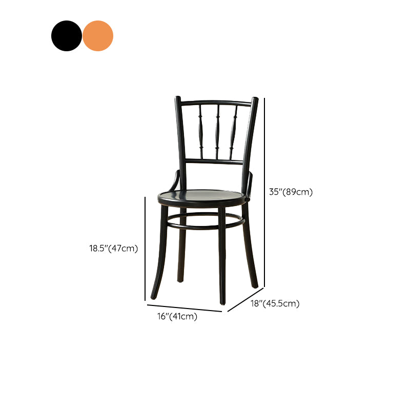 Modern Slat Back Side Chair Solid Wood Indoor Dining Chair for Living Room
