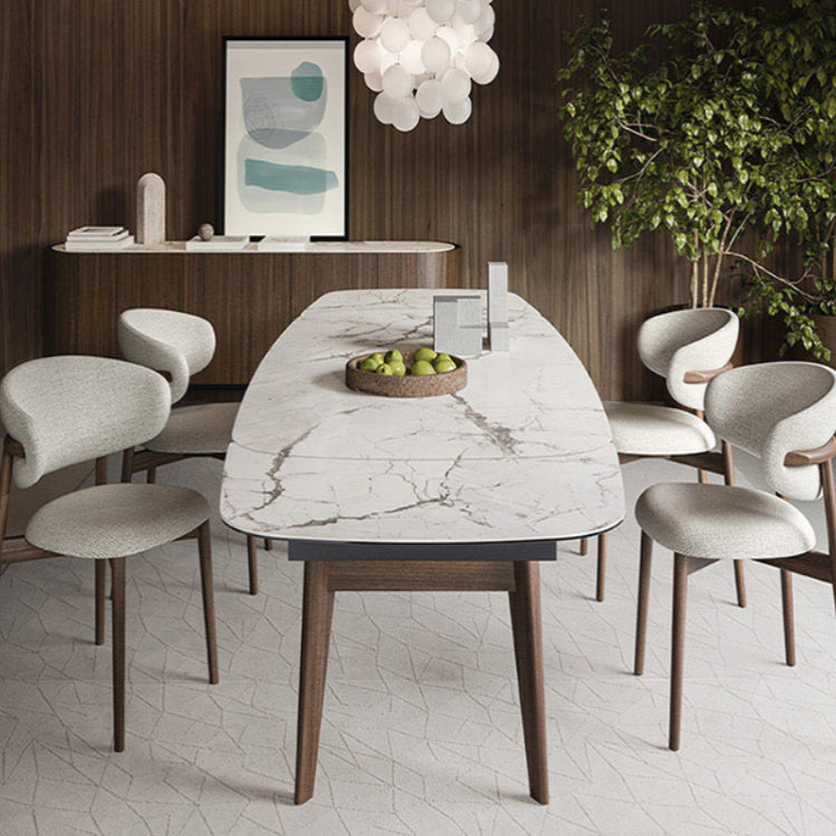 Modern Simple Side Chair Solid Wood Base Side Dining Chair for Living Room