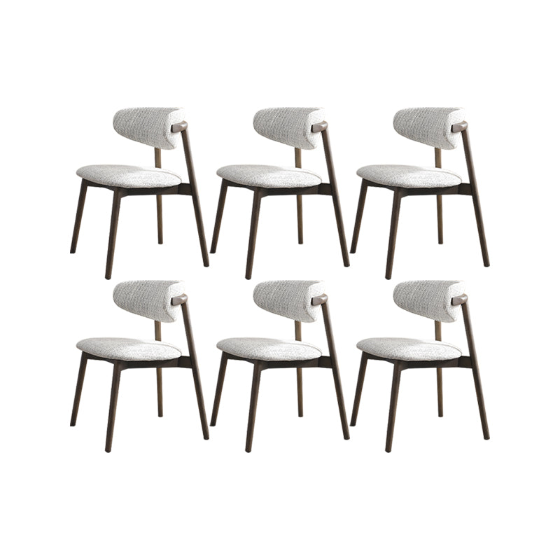 Modern Simple Side Chair Solid Wood Base Side Dining Chair for Living Room