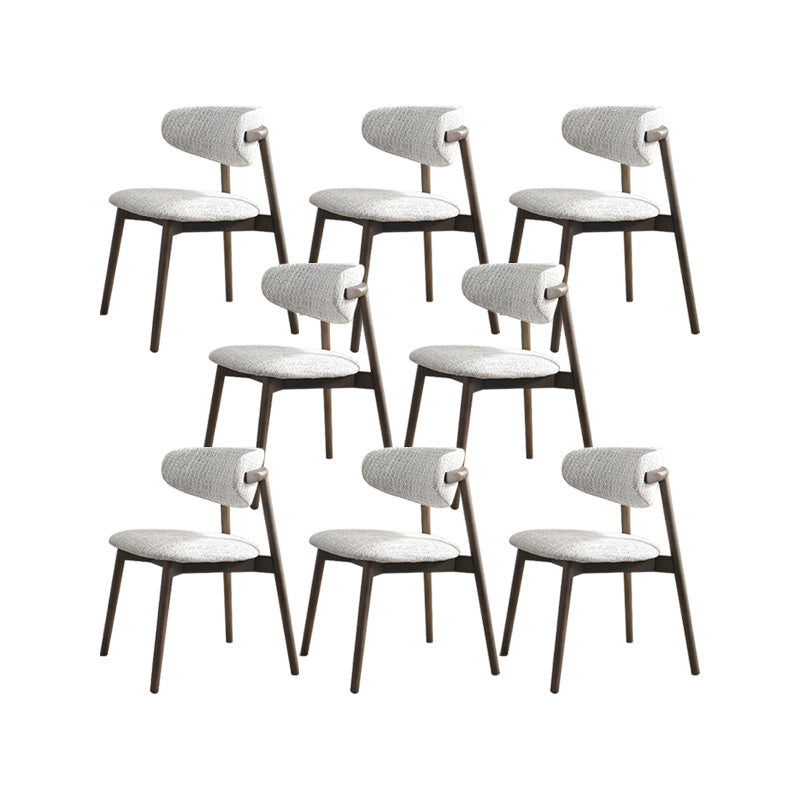 Modern Simple Side Chair Solid Wood Base Side Dining Chair for Living Room