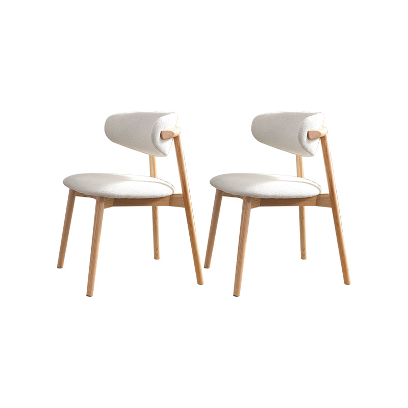 Modern Simple Side Chair Solid Wood Base Side Dining Chair for Living Room