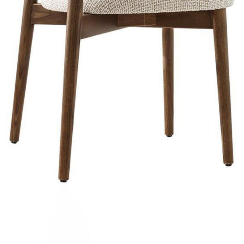 Modern Simple Side Chair Solid Wood Base Side Dining Chair for Living Room