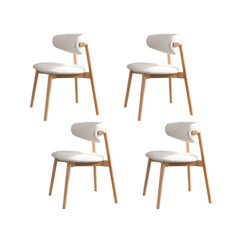Modern Simple Side Chair Solid Wood Base Side Dining Chair for Living Room