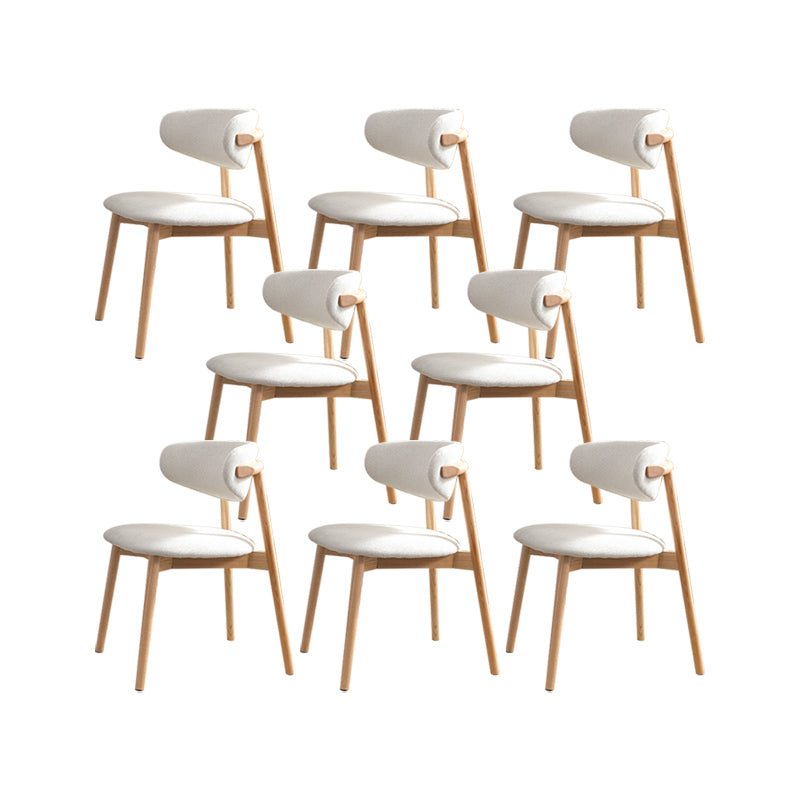 Modern Simple Side Chair Solid Wood Base Side Dining Chair for Living Room