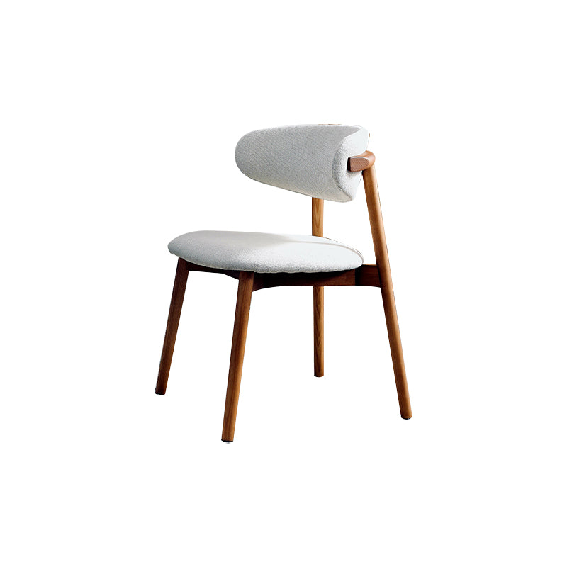 Modern Simple Side Chair Solid Wood Base Side Dining Chair for Living Room