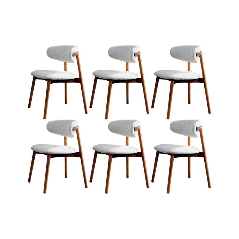 Modern Simple Side Chair Solid Wood Base Side Dining Chair for Living Room
