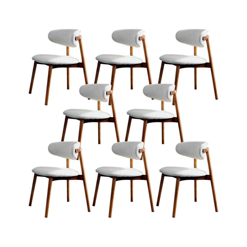 Modern Simple Side Chair Solid Wood Base Side Dining Chair for Living Room