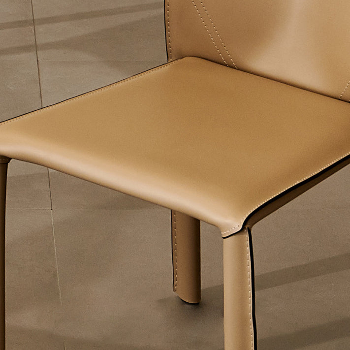 Upholstered Dining Chairs Faux Leather Chairs with Metal Base