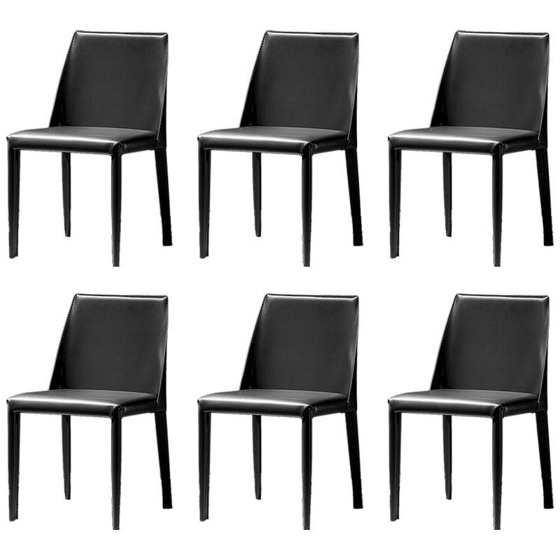 Modern Simple Side Chair Faux Leather Side Dining Chair for Living Room