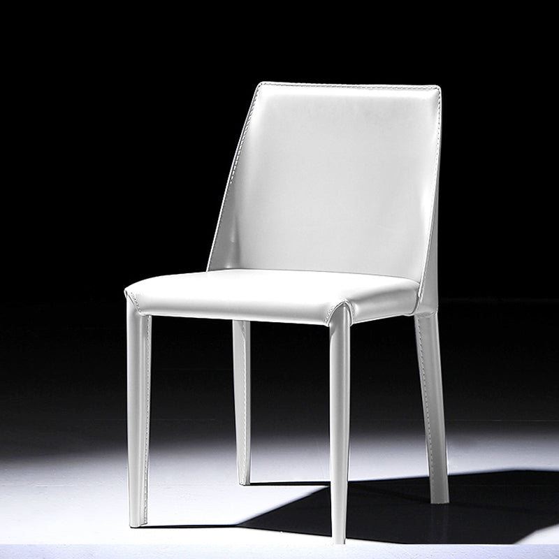 Modern Simple Side Chair Faux Leather Side Dining Chair for Living Room