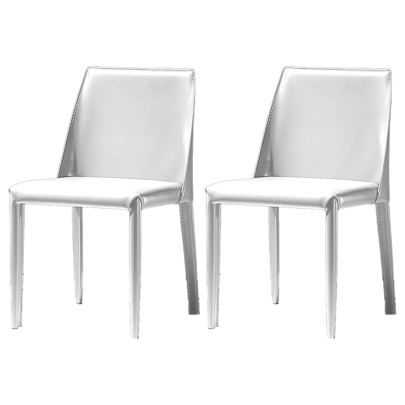 Modern Simple Side Chair Faux Leather Side Dining Chair for Living Room