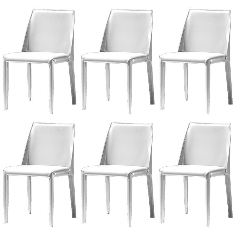 Modern Simple Side Chair Faux Leather Side Dining Chair for Living Room