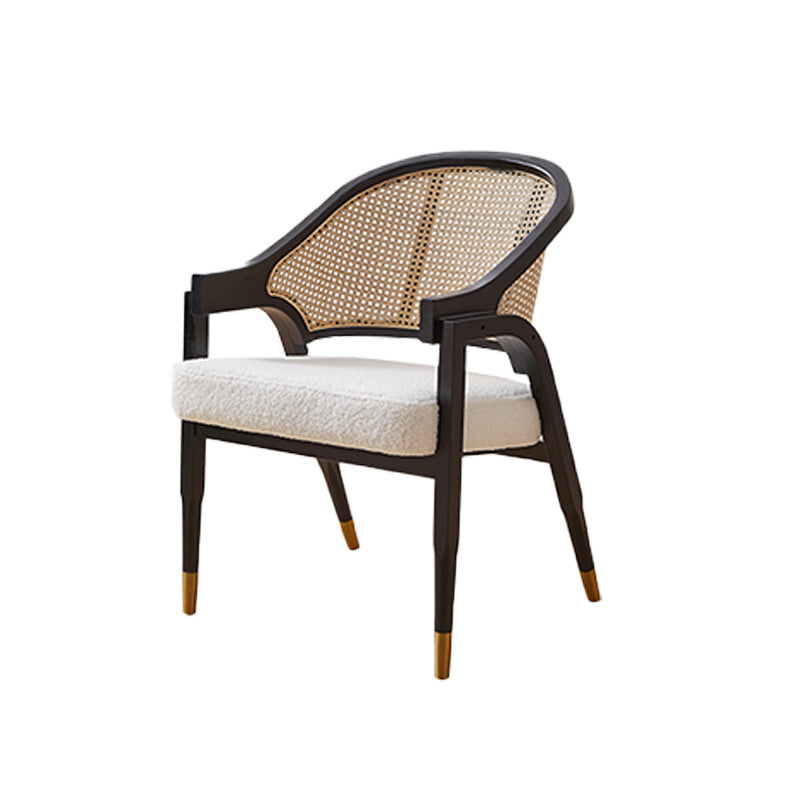 Modern Simple Arm Chair Wooden Frame Dining Arm Chair for Home Use